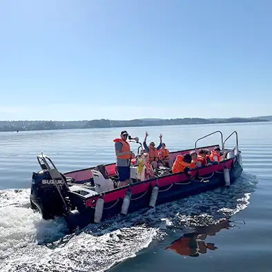 Båttur med FRIGO på sjøen i sommervarmen